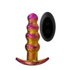   Glamour Glass - радиоуправляем стъклен анален вибратор - сферичен (цвят)