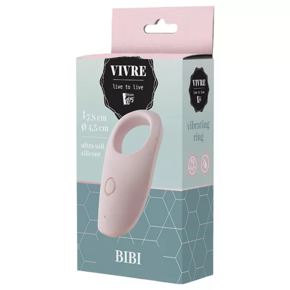 Vivre Bibi - вибриращ пенис ринг с акумулатор - розов