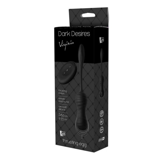 Dark Desires Virginia - задвижвана от батерии, радиоуправляема, гейзерна топка (черна)