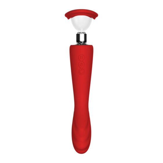 Red Revolution Georgia - Акумулаторна G-точка вибратор и вагинално засмукване (червена)