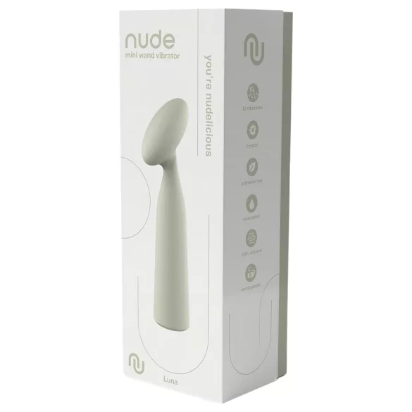 Nude Luna - мини вибратор масажор с акумулатор - сив