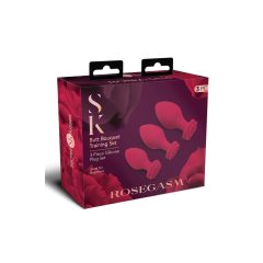   Secret Kisses Rosegasm - комплект анални дилда - червени (3 части)