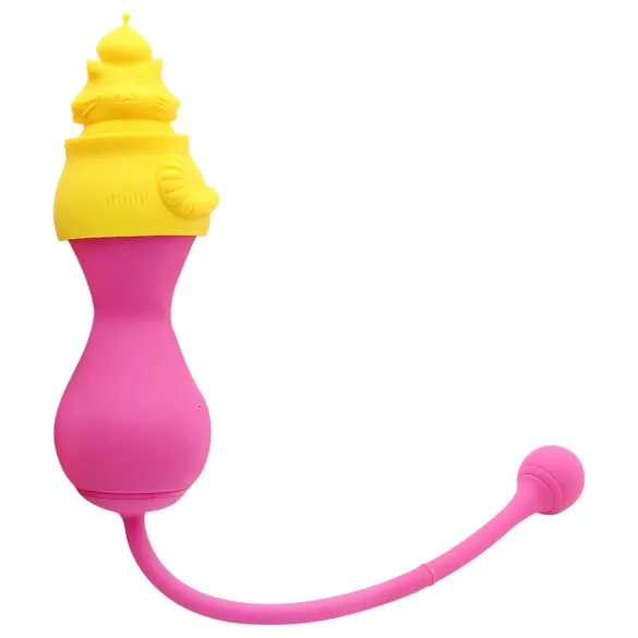 Magic Motion Elizabeth - вибратор приставка коте - силикон, жълта