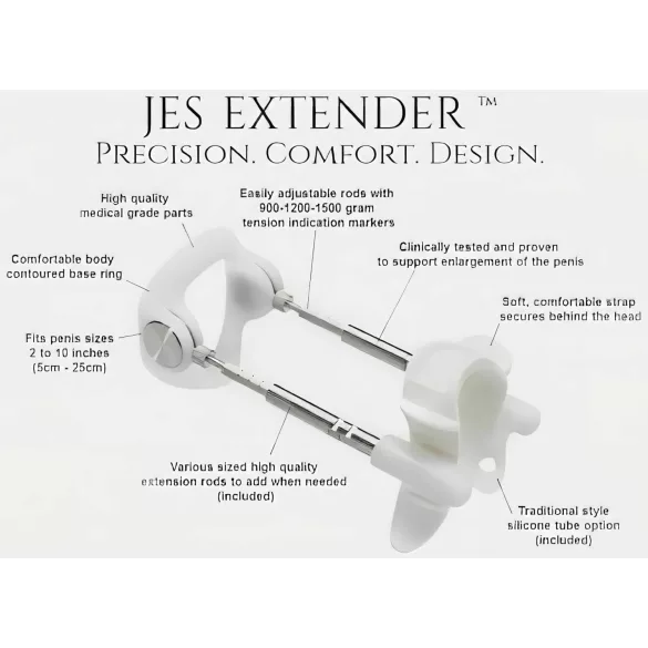 Jes-Extender - уред за уголемяване на пенис - стандарт, до 17 см