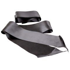   S&M - комплект копринени шалове с бонгади - черен (2 части)