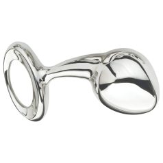   Njoy L - голям метален анален плъг (сребърно)