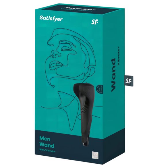 Satisfyer Men Wand - акумулаторен, водоустойчив накрайник вибратор (черен)