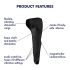 Satisfyer Men Wand - акумулаторен, водоустойчив накрайник вибратор (черен)