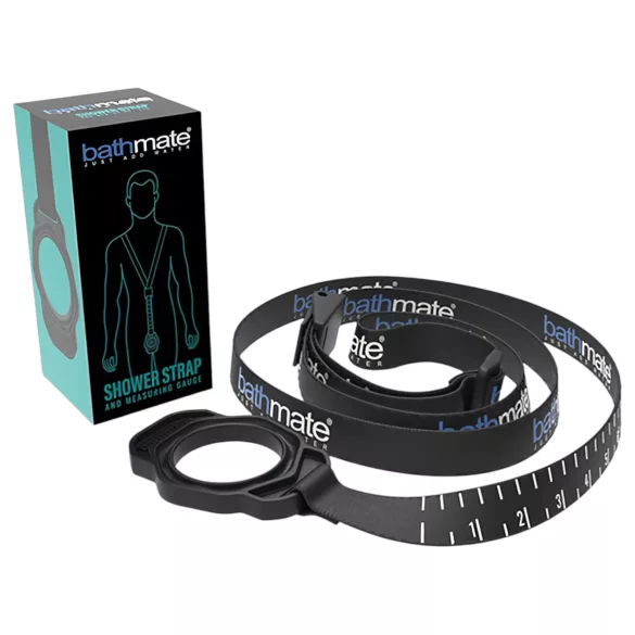 Bathmate Shower Strap - колан-стойка за помпа с мерителна лента (черен)