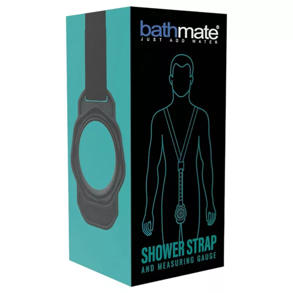 Bathmate Shower Strap - колан-стойка за помпа с мерителна лента (черен)