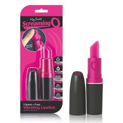   Screaming Lipstick - Вибратор за червило (черно-розов)