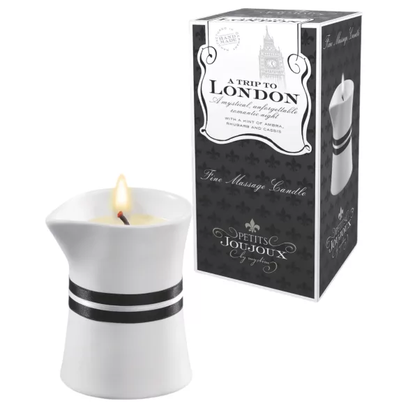 Petits Joujoux London - масажна свещ - ревен и амбър - 120 мл