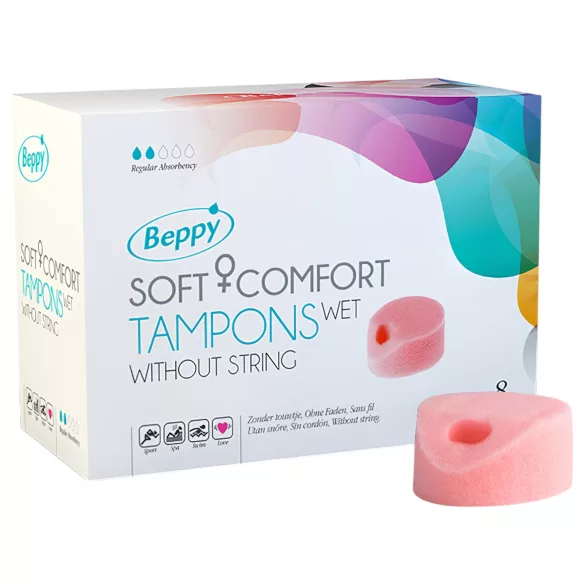 Beppy Soft безконечен влажен интимен тампон-гъба - 8 броя