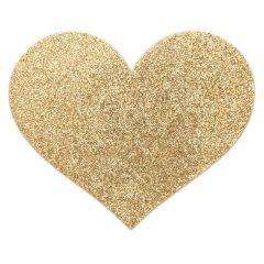   Bijoux Indiscrets Flash - блестящ стикер за зърното на сърцето (златен)