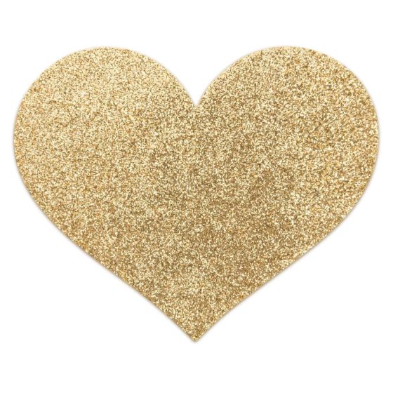 Bijoux Indiscrets Flash - блестящ стикер за зърното на сърцето (златен)