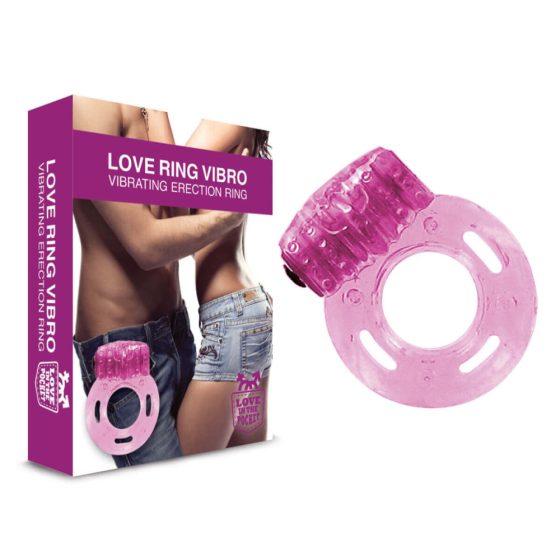 Любов в джоба - единичен вибриращ пенис пръстен (розов)