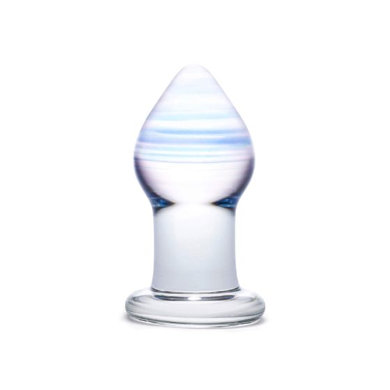 GLAS Amethyst Rain - стъклен анален вибратор (полупрозрачен лилав)