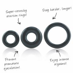   Screaming O - комплект силиконови пръстени за пенис (3бр.)