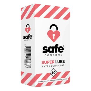 SAFE Super Lube - изключително плосък презерватив (10бр.)