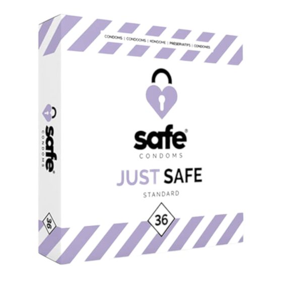 SAFE Just Safe - стандартен, ванилов презерватив (36 бр.)