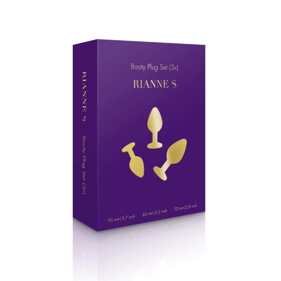 Rianne - Силиконов анален комплект от 3 части (лилав)