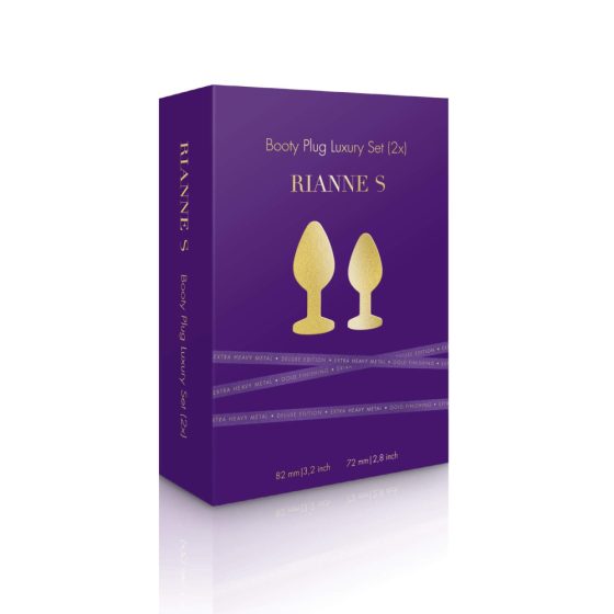 Rianne - луксозен анален комплект от 2 части (златен)