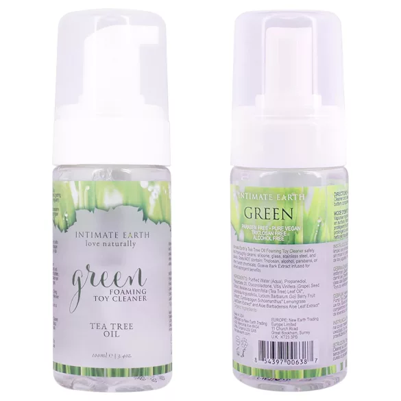 Intimate Earth Green Tee - дезинфекциращ и почистващ спрей (100 ml)