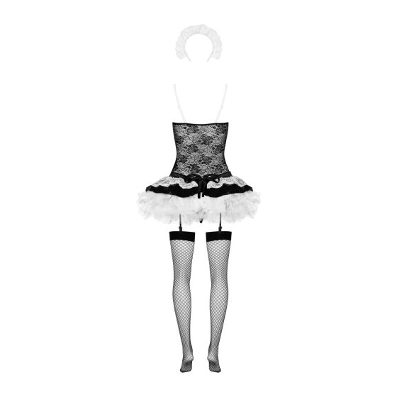 Obsessive Housmaid - Комплект костюми на френска прислужница (5 части) - L/XL