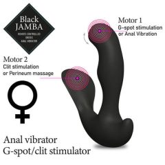   FEELZTOYS Black Jamba - радио отопляем анален вибратор (черен)