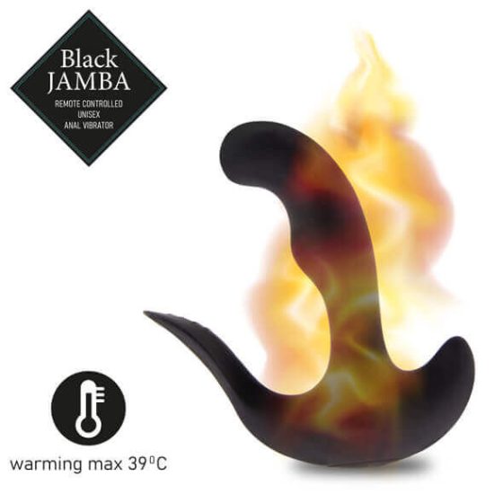 FEELZTOYS Black Jamba - радио отопляем анален вибратор (черен)