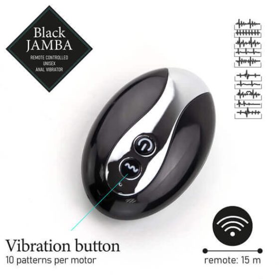 FEELZTOYS Black Jamba - радио отопляем анален вибратор (черен)