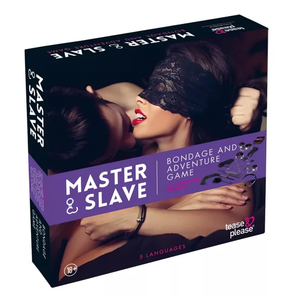 Master & Slave - комплект за връзване - лилаво-черен