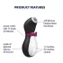 Satisfyer Penguin - клитор стимулатор акумулаторен водоустойчив - черно-бял