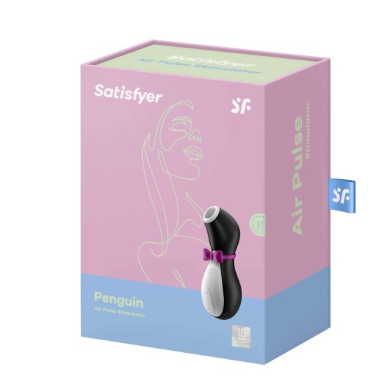 Satisfyer Penguin - водоустойчив стимулатор на клитора, работещ на батерии (черно и бяло)
