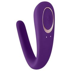   Satisfyer Double Classic - водоустойчив, акумулаторен двойно вибратор (лилав)