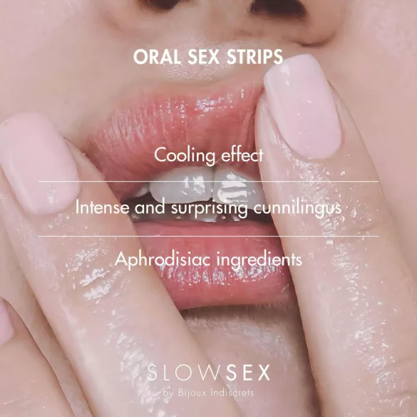 Slow Sex - ядливи ленти за орален секс - мента (7 броя)