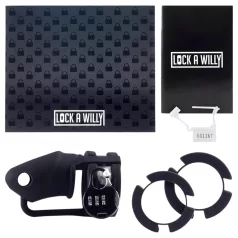   LOCK A WILLY - пенис клетка със заключване - силикон - черен