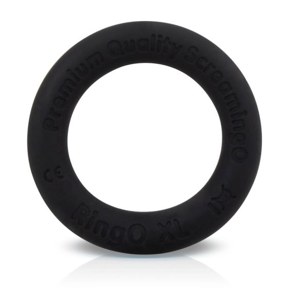 Screaming O Ritz XL - силиконов пенис пръстен (черен)