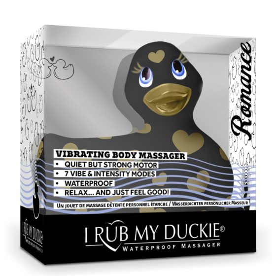 My Duckie Romance 2.0 - патешки водоустойчив клиторен вибратор (черно-златист)