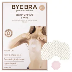   Bye Bra - повдигащи лепенки за гърди D-F - невидими - розови - 6 броя