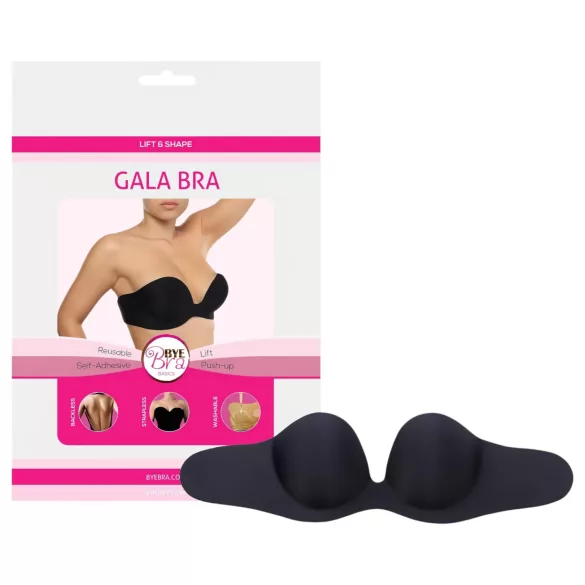 Bye Bra Gala A - невидим push-up сутиен - черен