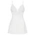 Obsessive - дамски бебидол и прашки - дантела - бял - L/XL