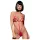 Obsessive - дамско боди с презрамки и лале - червено (S/M)