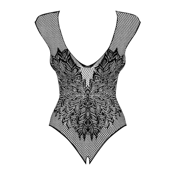 Obsessive - секси боди с ангелски криле, нечева, отворено, черно - XL/XXL
