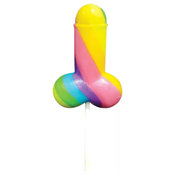 Rainbow Cock Pop - близалка под формата на пенис (85 g) - с плодов вкус