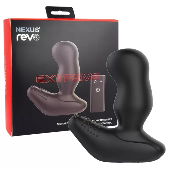 Nexus Revo Extreme - вибратор за простата с дистанционно и въртяща глава - черен