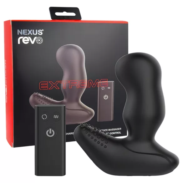 Nexus Revo Extreme - вибратор за простата с дистанционно и въртяща глава - черен