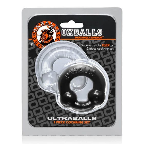 OXBALLS Ultraballs - изключително силен комплект пенис пръстени с топка (2 броя)