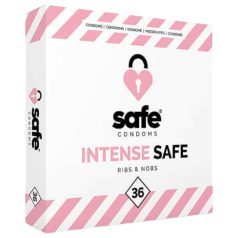   SAFE Intense - Ребрист и точков презерватив (36 бр.)