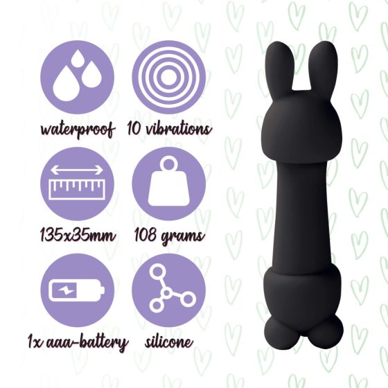FEELZTOYS Mister Bunny - комплект мини масажиращи вибратори (черен)